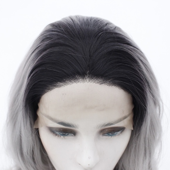 Popular Ombre 1b/Grey Color Lace Front Wigs - Picture 2 of 7